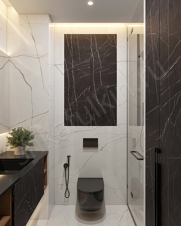 Изображение Мебель в ванную Сахара Темные Черный Современный Для вещей 2