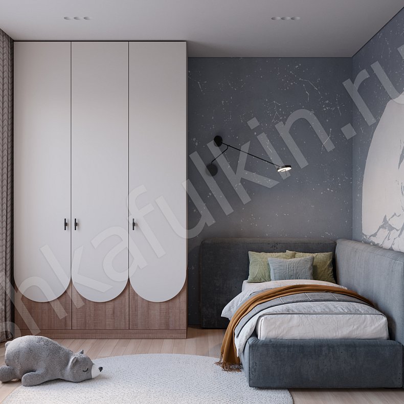 Шкаф Антонио Белый Древесный Современный 3х створчатые Детская Для вещей