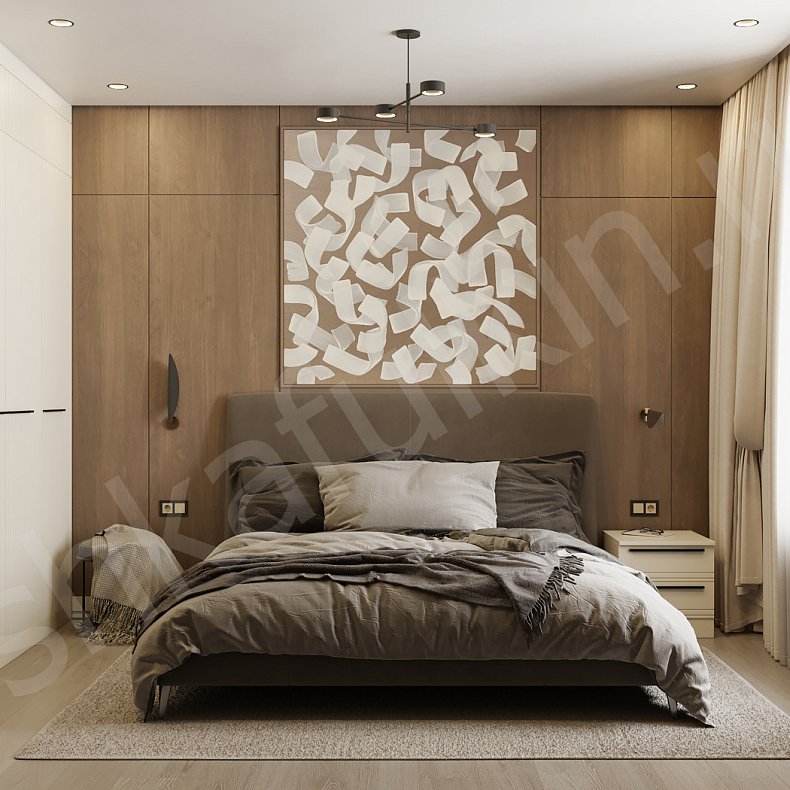 Изображение Гарнитур Янсен Белый Светлые Минимализм 3х створчатые Спальня Для вещей 1