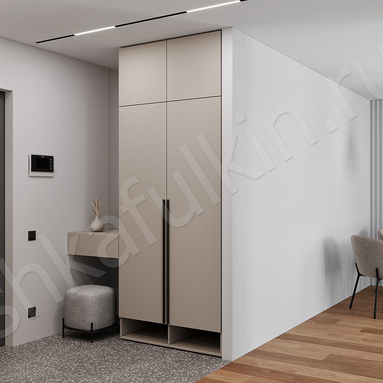 Прихожая Симплер Светлые Коричневый Минимализм 2х створчатые Прихожая Для вещей