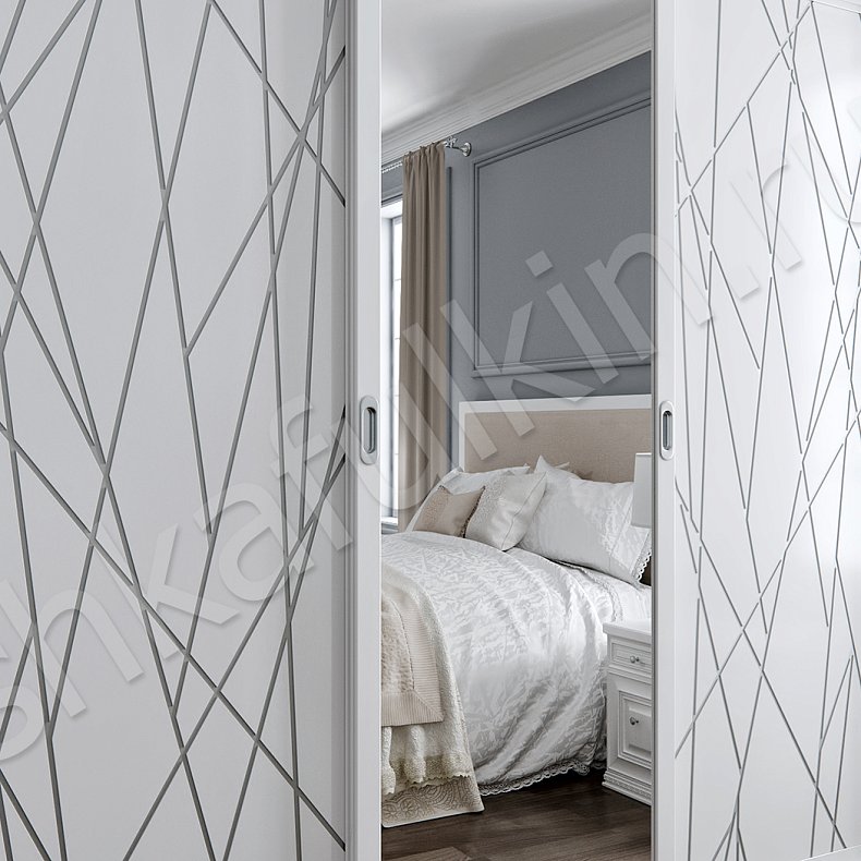 Корпусный шкаф-купе Милора Белый Модерн 3х створчатые Спальня Для вещей 2