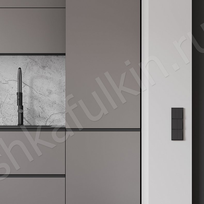 Изображение Кухня Меганом Серый Светлые Современный Для посуды Для декора 4