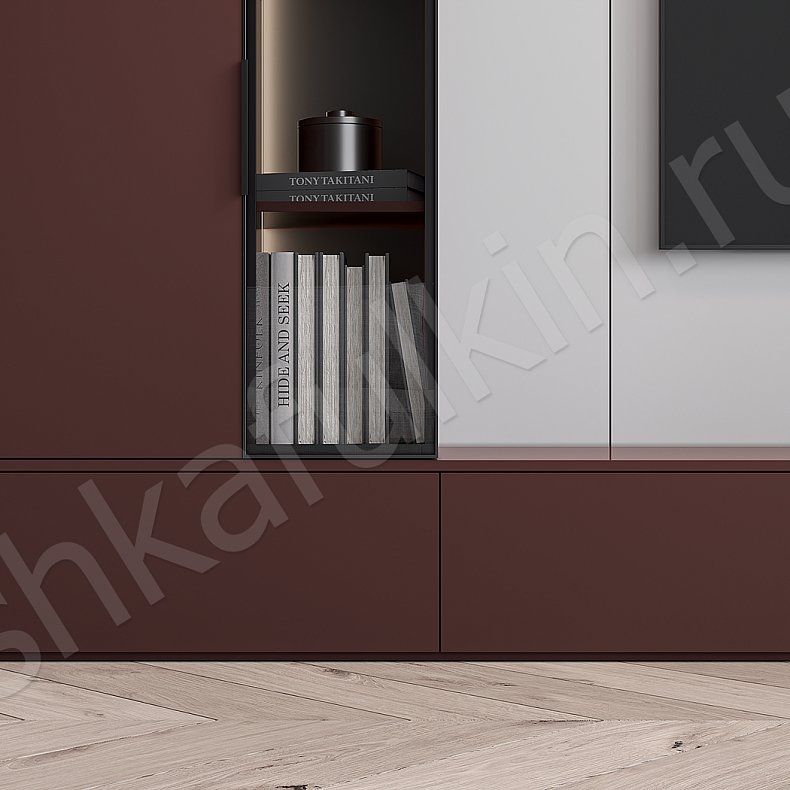 Изображение Стенка Ферреро Красный Цветной Коричневый Темные Современный 2х створчатые Гостиная Для книг Для декора Под ТВ 3