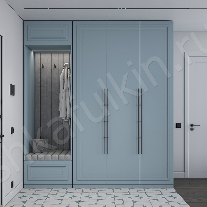Прихожая Галилео Цветной Светлые Темные Неоклассика 3х створчатые Прихожая Для вещей 3