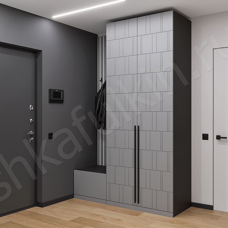 Изображение Прихожая Тиммер Светлые Серый Современный 2х створчатые Прихожая Для вещей 1