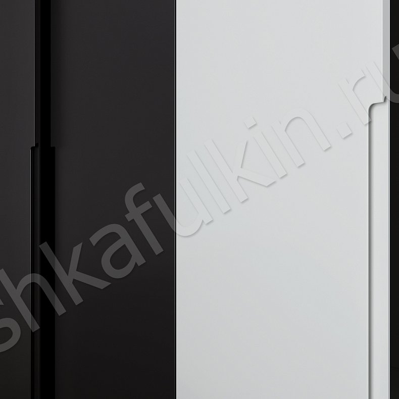 Изображение Распашной шкаф Миллер Белый Черный Серый Светлые Минимализм 4х створчатые Спальня Для вещей 13