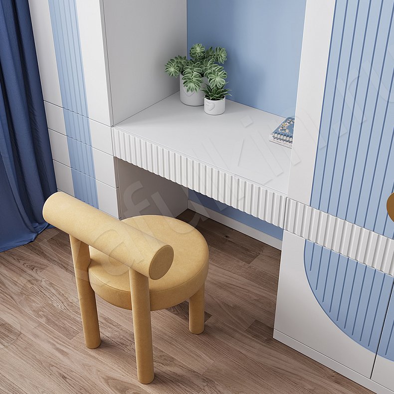 Детская Рианна Розовый Светлые Синий Цветной Белый Современный 4х створчатые Детская Для вещей Для декора Для книг 10