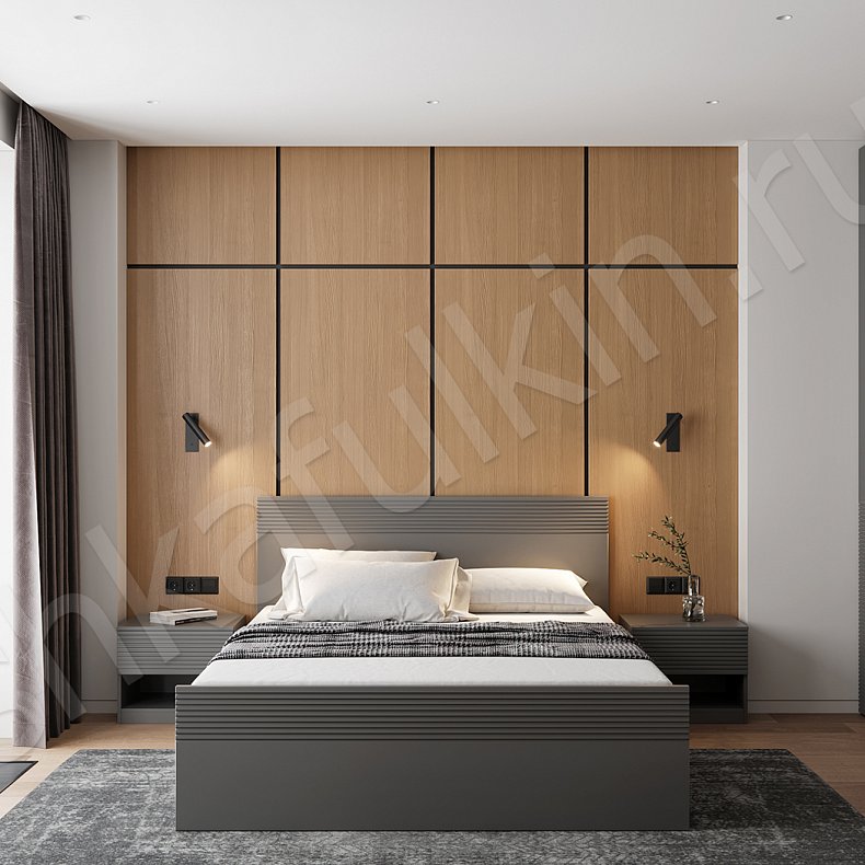 Изображение Гарнитур Шондер Серый Современный 4х створчатые Спальня Для вещей 1