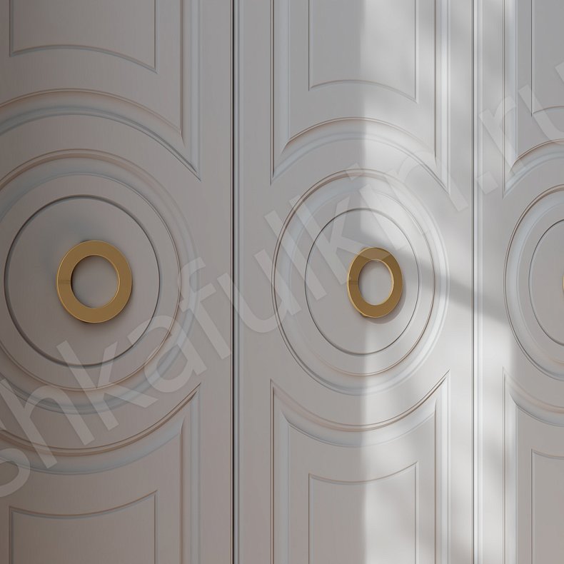 Шкаф Энигма Белый Неоклассика 4х створчатые Гостиная Для вещей 4