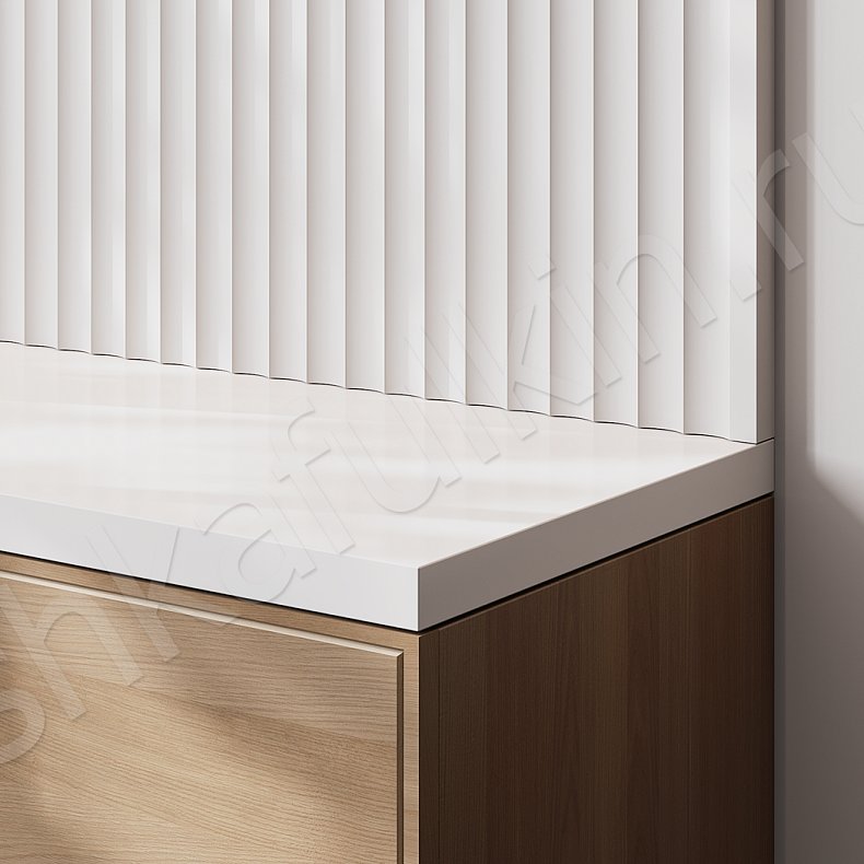 Изображение Стенка Амадей Светлые Древесный Белый Скандинавский Гостиная Под ТВ 6