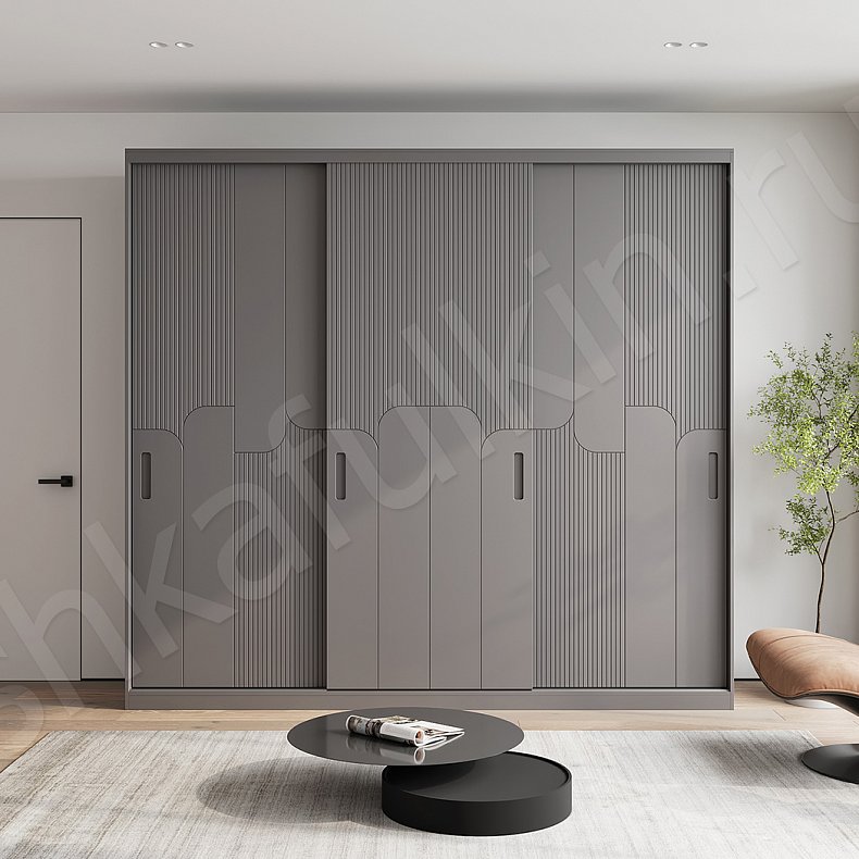 Шкаф-купе Амадео Светлые Современный 3х створчатые Гостиная Для вещей 1