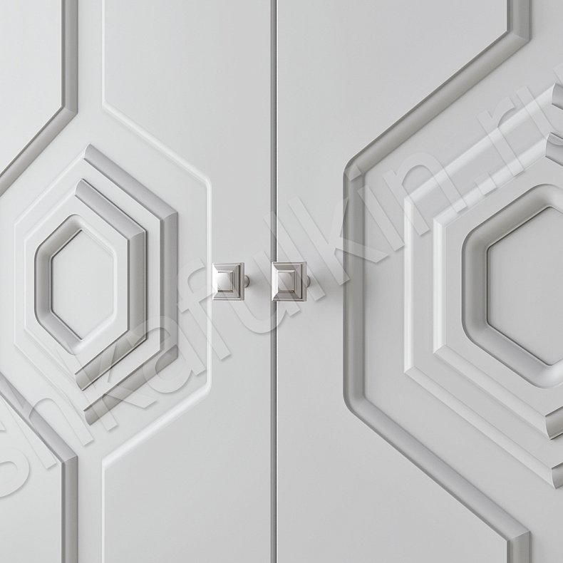 Изображение Гарнитур Тонго Белый Светлые Современный 4х створчатые Спальня Для белья Для вещей 7