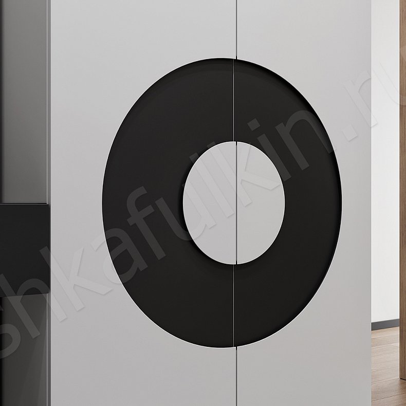 Прихожая Меридиан Белый Черный Светлые Современный 2х створчатые Прихожая Для вещей 4