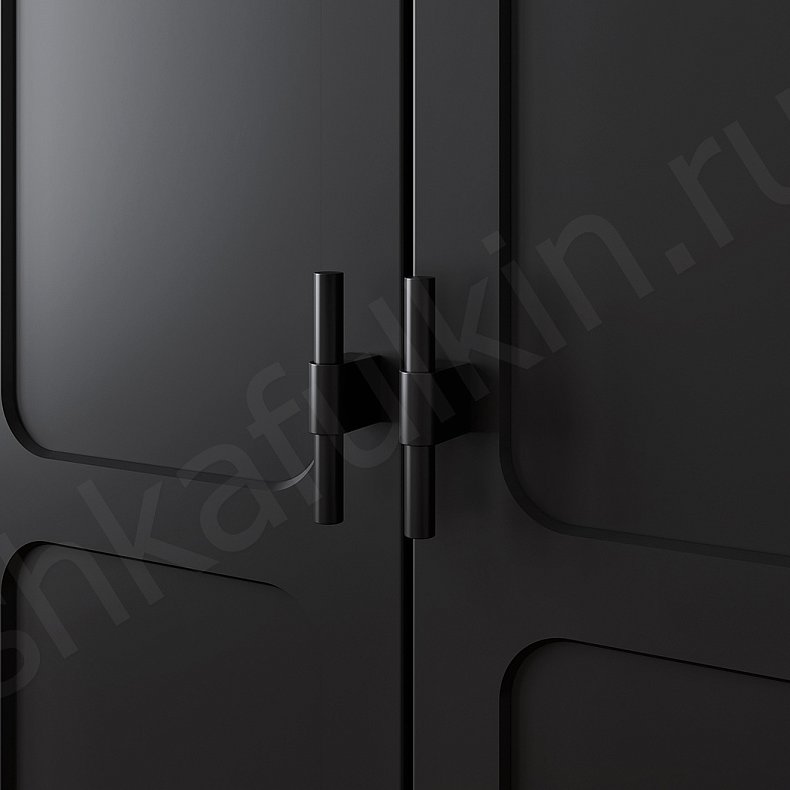 Шкаф Оникс Черный Современный 2х створчатые Гостиная Для вещей 4