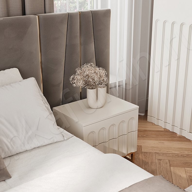 Изображение Гарнитур Командор Светлые Белый Цветной Синий Современный 6и створчатые Спальня Для белья Для декора Под ТВ Для вещей 9