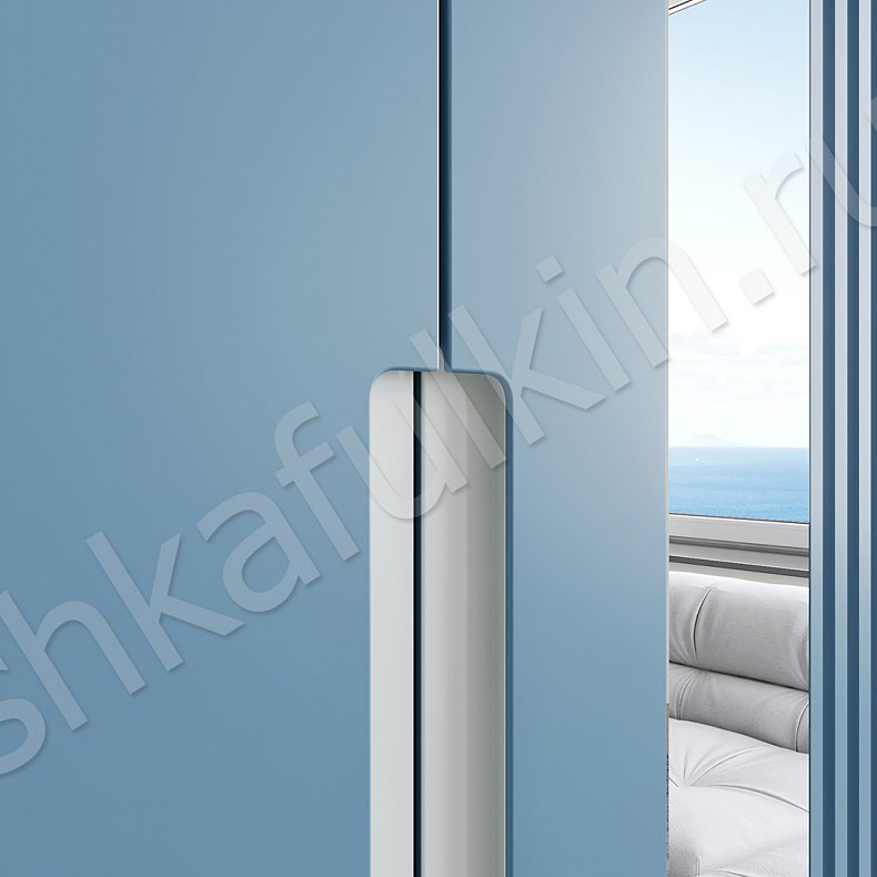 Изображение Шкаф Альгеро Цветной Синий Светлые Современный 6и створчатые Спальня Для вещей 6