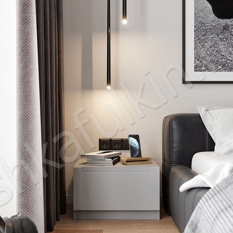 Изображение Распашной шкаф Миллер Белый Черный Серый Светлые Минимализм 4х створчатые Спальня Для вещей 9