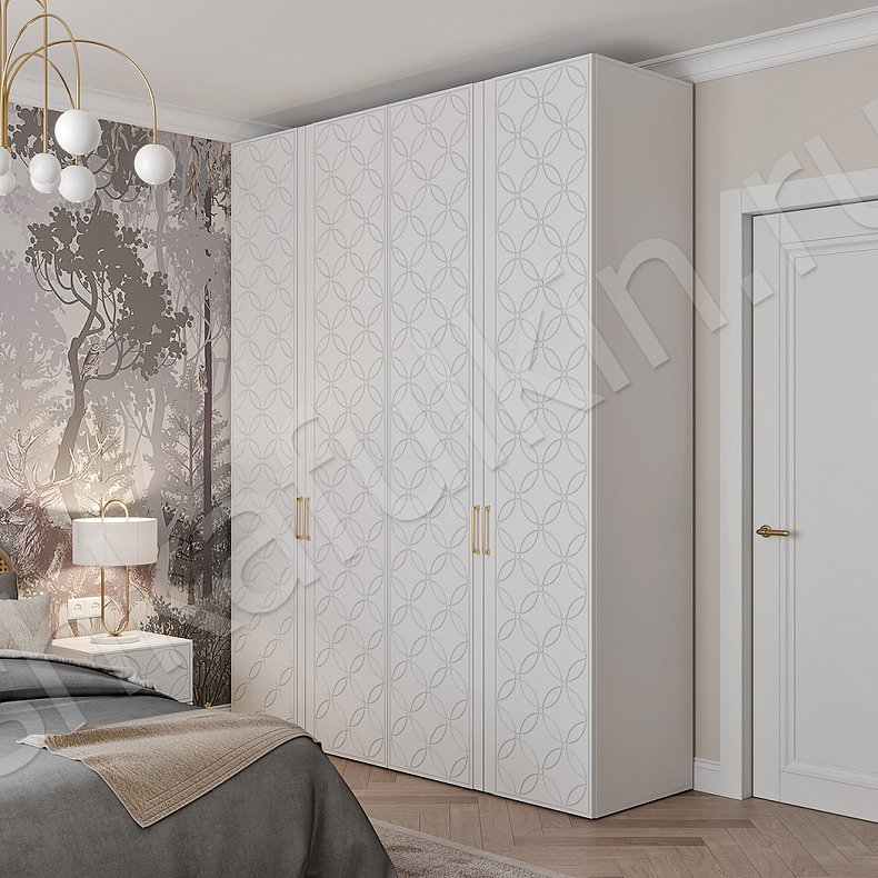 Изображение Шкаф Жозефина Белый Современный 4х створчатые Спальня Для вещей 1