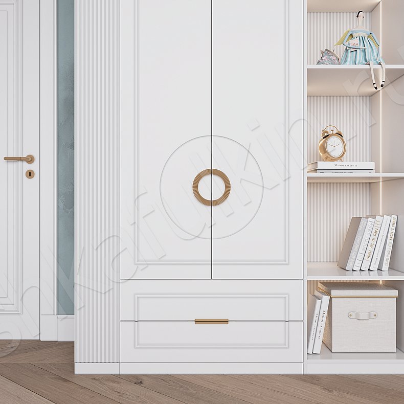 Детская Маура  Неоклассика 6и створчатые Детская Для книг Для вещей 7