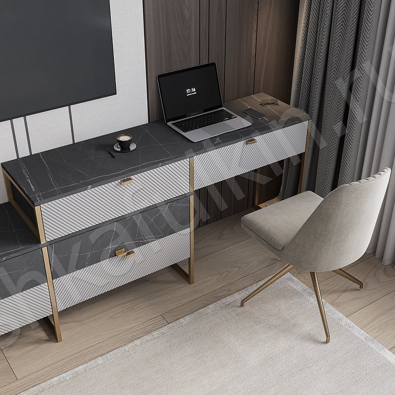 Изображение Гарнитур Элегия Цветной Современный 4х створчатые Спальня Для белья Для вещей 7