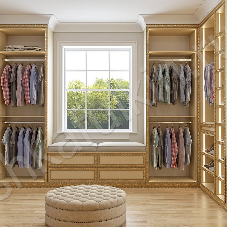 Гардеробная Сивилия Золото Классика  Гардеробная  3