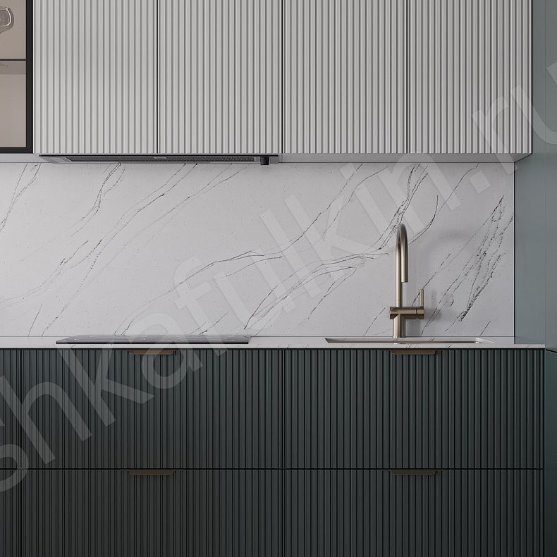 Изображение Кухня Орнелла Цветной Белый Темные Зеленый Современный Для декора Для посуды 8