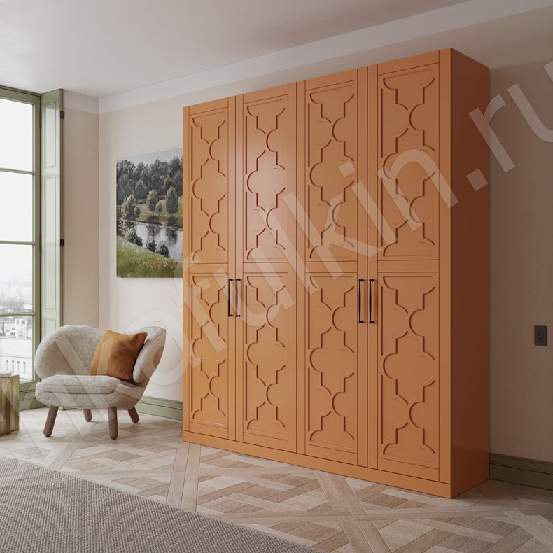 Шкаф Пифагор Цветной Неоклассика 4х створчатые Гостиная Для вещей