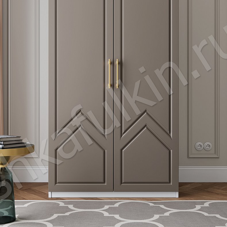 Шкаф Квинни 2 двери Коричневый Модерн 2х створчатые Гостиная Для вещей 3