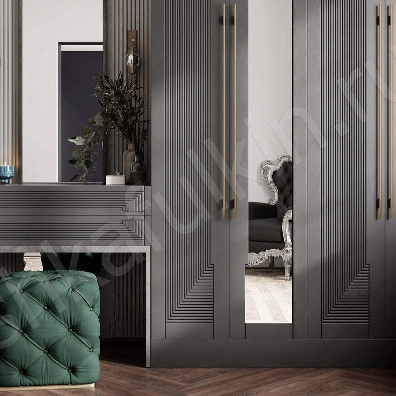 Шкаф Бергамо  Модерн 4х створчатые Спальня Для вещей 5