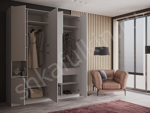 Изображение цвета Шкаф Денди Белый Современный 5и створчатые  