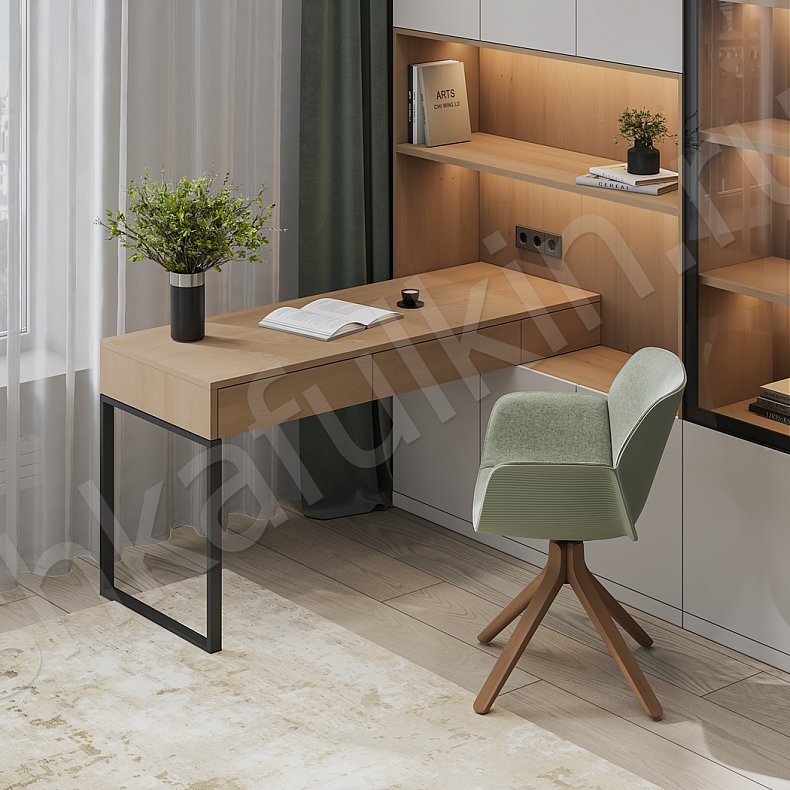 Кабинет Шондер Светлые Современный 2х створчатые Гостиная Для книг Для посуды 3