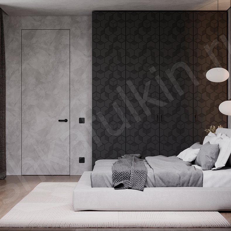 Изображение Гарнитур Токио Черный Современный 4х створчатые Спальня Для вещей 2