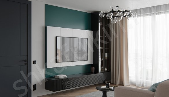 Стенка с витриной Зингер