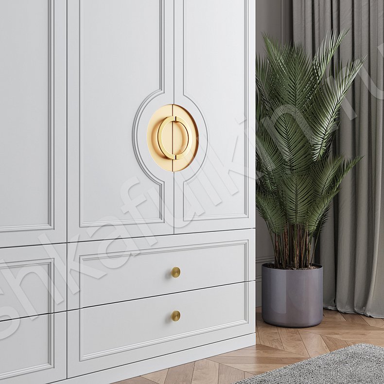 Изображение Шкаф Феллини Светлые Белый Неоклассика 4х створчатые Гостиная Для вещей 4