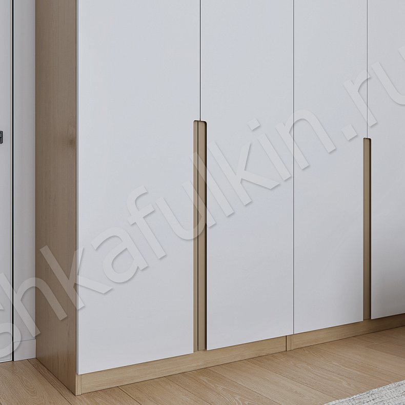 Изображение Распашной шкаф Ламо Белый Цветной Синий Современный 4х створчатые Гостиная Для вещей 6