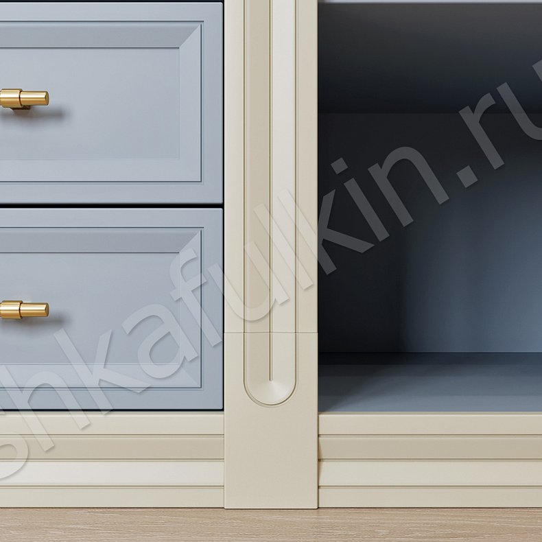 Гардеробная Томас Синий Минимализм 6и створчатые Гардеробная  4