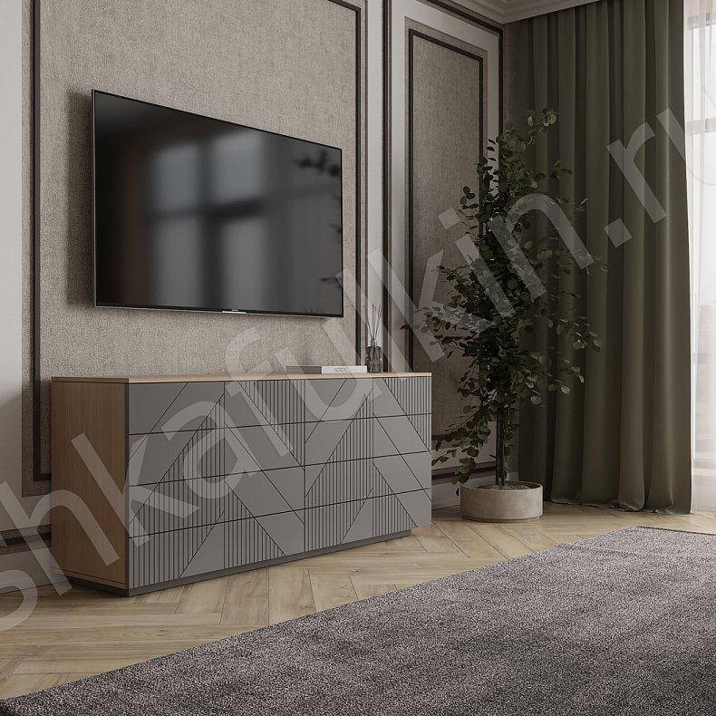 Встроенный шкаф-купе Хадсон Светлые Серый Современный 5и створчатые Спальня Для белья Для вещей 6