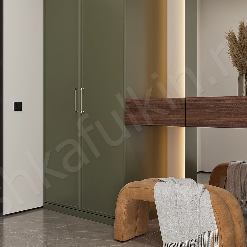 Изображение Прихожая Минор Темные Зеленый Неоклассика 4х створчатые Прихожая Для вещей 2