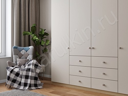 Корпусный шкаф Джерри Белый Прованс 4х створчатые Спальня 