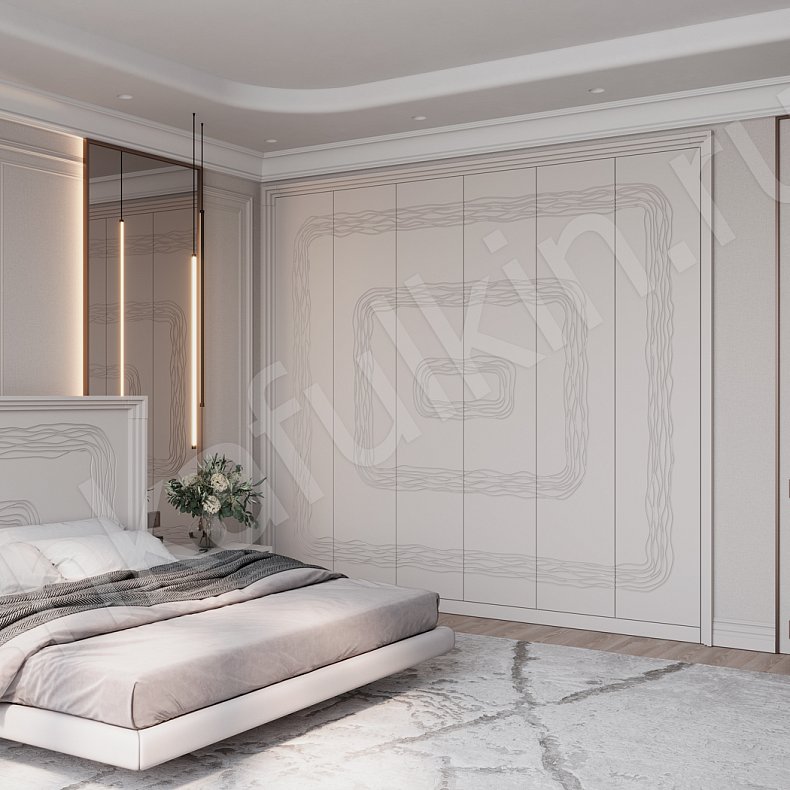 Гарнитур Сезанн Белый Светлые Современный 6и створчатые Спальня Для вещей