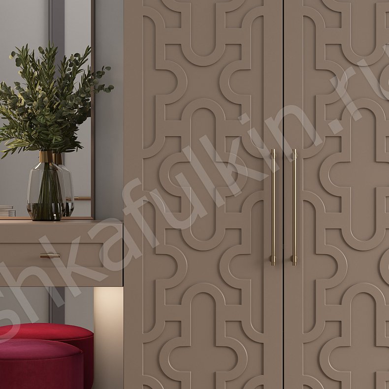 Изображение Прихожая Барби Цветной Коричневый Синий Светлые Современный 4х створчатые Прихожая Для вещей 4