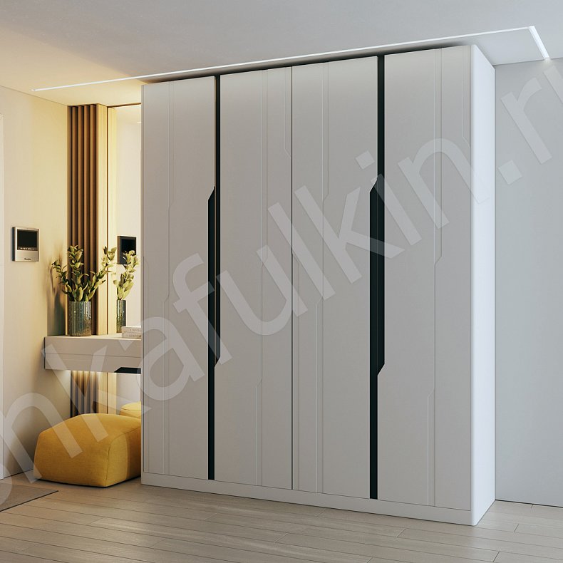 Прихожая Маттео Белый Светлые Серый Современный 4х створчатые Прихожая Для вещей 1