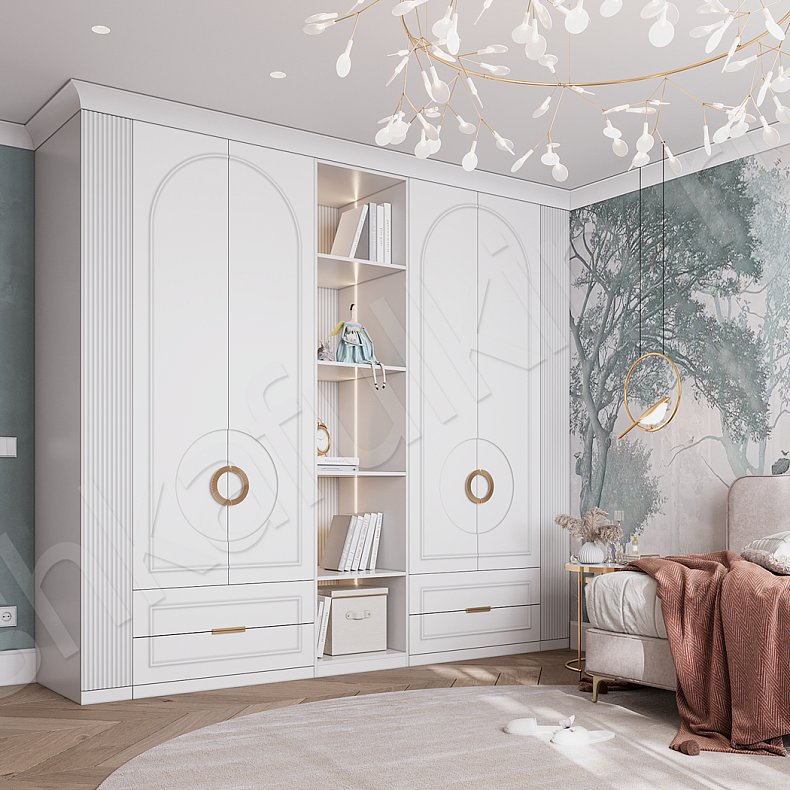 Детская Маура  Неоклассика 6и створчатые Детская Для книг Для вещей 1