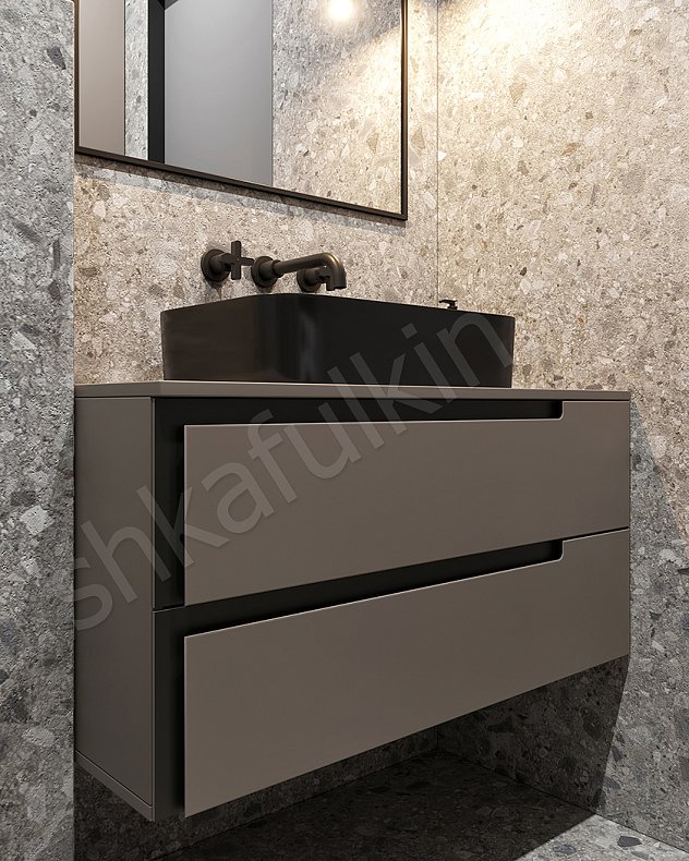 Мебель в ванную Доренго Светлые Коричневый Минимализм   Для вещей 6