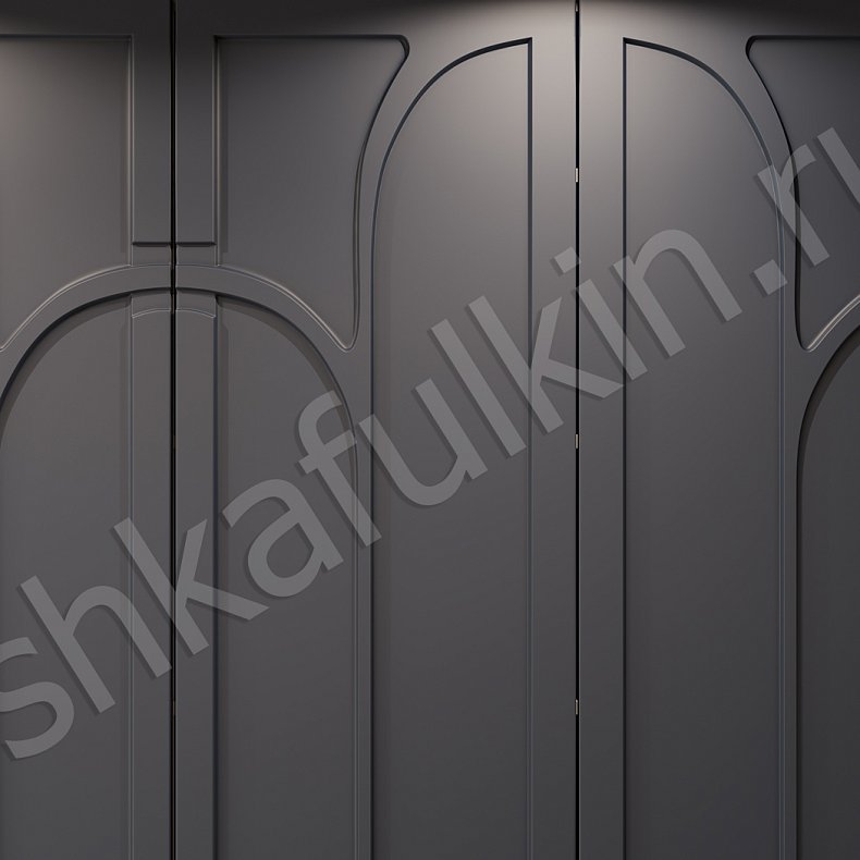 Изображение Шкаф Бернард Темные Серый Неоклассика 6и створчатые Коридор Для вещей 4