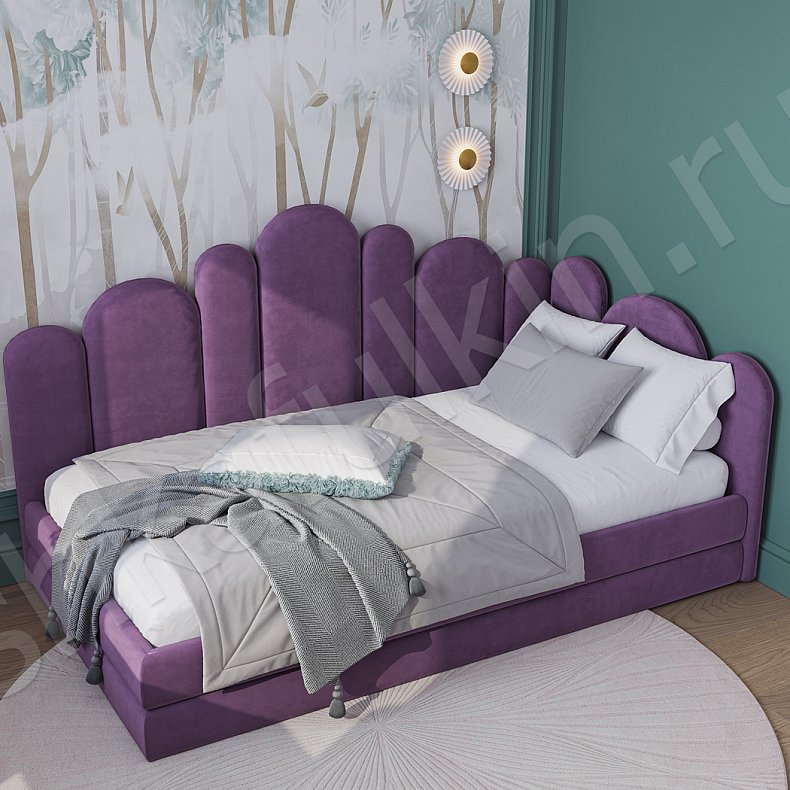 Изображение Гарнитур Скаволлини Светлые Розовый Белый Современный 3х створчатые Детская Для вещей Для декора Для книг Для белья 8