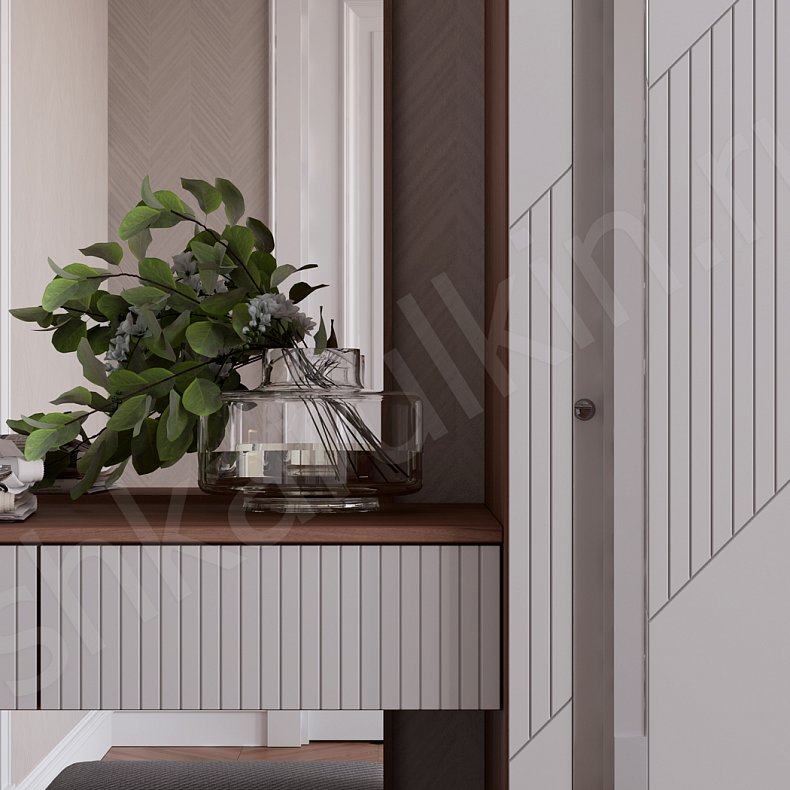 Прихожая Хадсон Белый Светлые Современный 2х створчатые Прихожая Для вещей 2