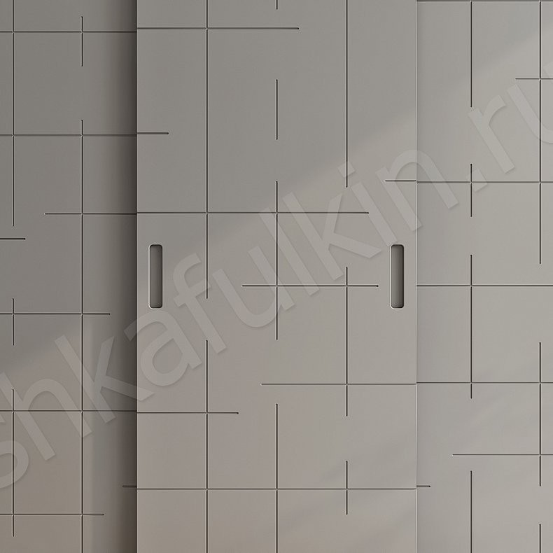 Изображение Шкаф-купе Гаскони Серый Светлые Коричневый Современный 3х створчатые Гостиная Для вещей 5