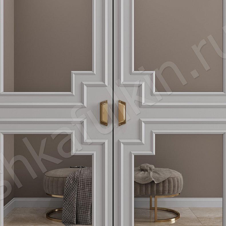 Встроенный шкаф Агата Белый Светлые Классика 4х створчатые Прихожая Для вещей 4