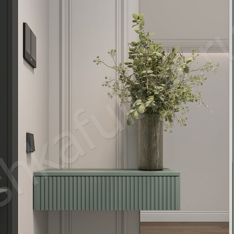 Шкаф-купе Скаволлини Цветной Коричневый Светлые Зеленый Неоклассика 3х створчатые Коридор Для вещей 5